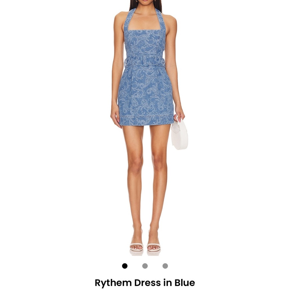 Blue Patterned Women Dress